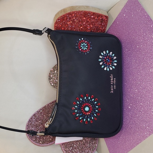 🎉HP🎉 Kate Spade ❤️♠️NWT♠️❤️ Bejeweled Evening Shoulder Purse!❤️♠️❤️♠️❤️♠️ - Picture 9 of 16